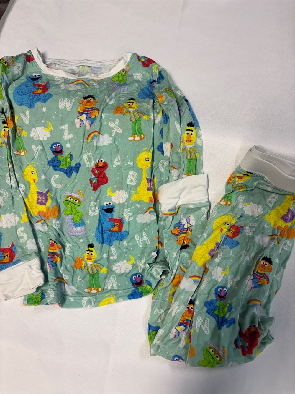 Little Sleepies Sesame Street Mint Green Character Pajama Set